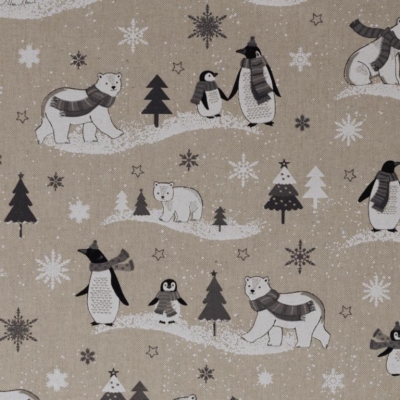 Canvas | EMMA Eisbären Pinguine | grau weiß